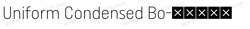 Uniform Condensed Bo字体转换